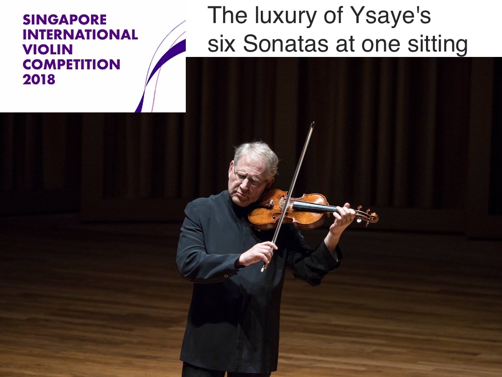 The luxury of Ysaye's six Sonatas at one sitting by Shlomo Mintz 