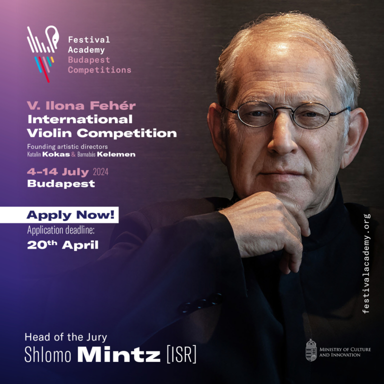 SHLOMO MINTZ, chairman of the Ilona Fehér Violin Competition Belén